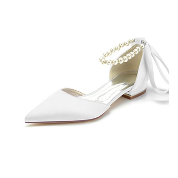 Ivory Satin Wedding Shoes - Picture 3 of 7